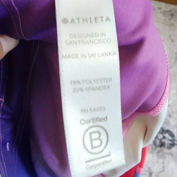 Athleta Love Proudly 7/8 Tight Multicolor Rainbow Print High Rise Powerlift - Picture 7 of 9